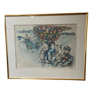 20th Century Art by Walter Spitzer (Polish 1927-2021), Musicians, Artists Proof Lithograph in Color, Signed L.r., Framed View Catalog