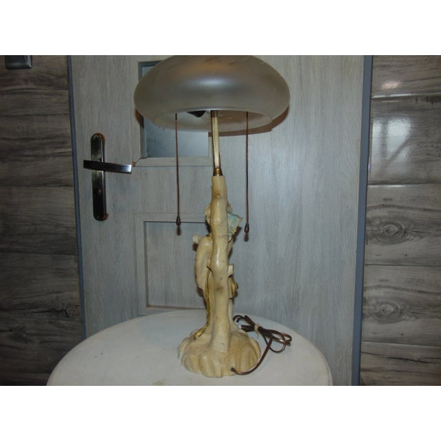 Beige Mid-Century Cupid Desk Lamp For Sale - Image 8 of 9