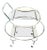 Art Deco Chrome Oval Tubular Design Double Tier Bar Cart For Sale