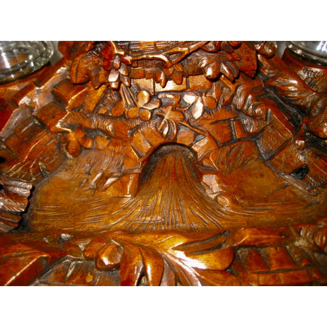Late 19th Century Black Forest Large Inkwell 19 Century For Sale - Image 5 of 14
