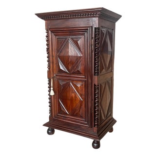 Antique 18th Century Oak Dutch Baroque Cushion Cabinet For Sale