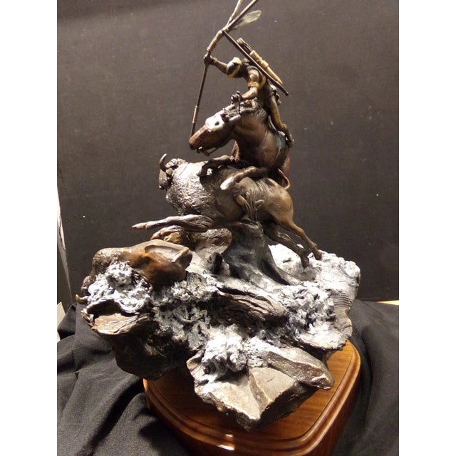 "Survival of the Fittest" Limited Edition Bronze Sculpture by Don Hunt Hand Signed by the Artist Frame Size: h: 18" x 10"...