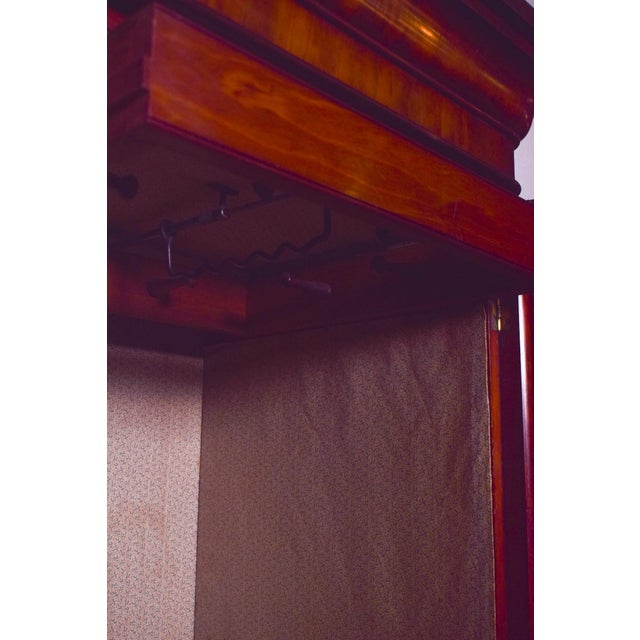 Antique English Three-Door Wardrobe with Mirror, 1910 For Sale - Image 10 of 13