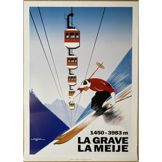 Vintage Ski Poster from La Grave La Meije, 2020s For Sale
