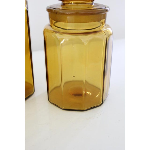 Antique Amber Glass Jars Set of 3 Chairish