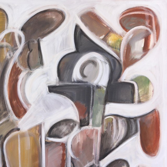 2020s Cosmic Trigger v.2 - Large Contemporary Organic Shape Abstract Oil Painting Artwork by Harrison Gilman For Sale - Image 5 of 9