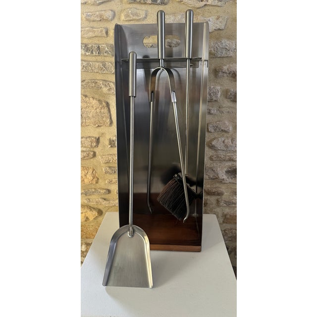 Vintage Fireplace Tool Set in Metal, 1970, Set of 3 For Sale - Image 9 of 12