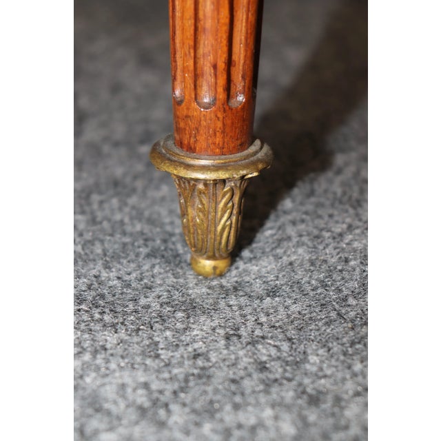 Fine Quality Bronze Mounted Cherubs Putti Marquetry Inlaid Kingwood Writing Desk For Sale - Image 12 of 12