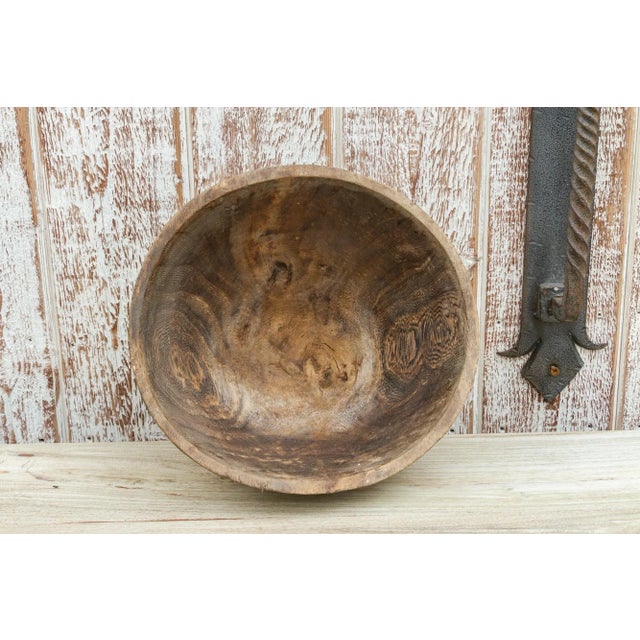 Wood Antique West African Rustic Bowl For Sale - Image 7 of 9