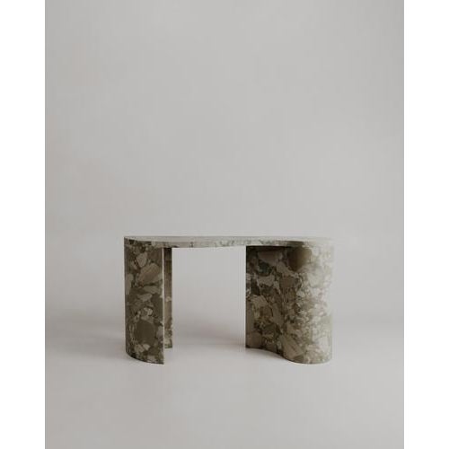 Green Marble Stone Curved Organic Dune Console by Esther Knopfler For Sale - Image 6 of 15