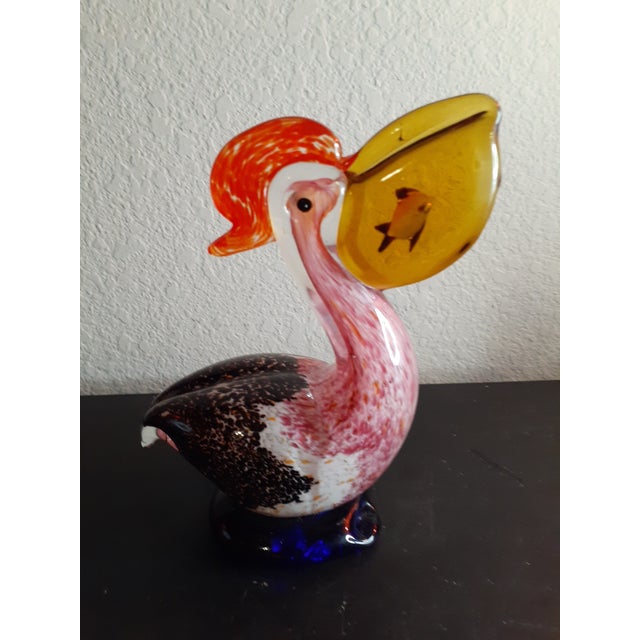 1980s Multicolor Art Glass Duck Figurine For Sale - Image 4 of 6