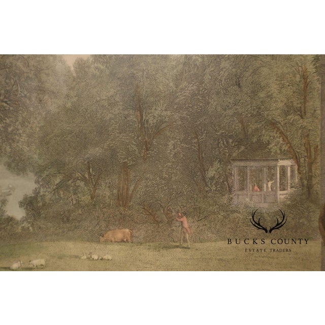 The Home Of George Washington Colored Engraving After Thomas Oldham Barlow For Sale - Image 11 of 18