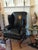 Ebony Rare No. 200 Bicentennial Limited Edition Leather Wingback Chair by Leathercraft-Hickory Nc. Excellent Condition For Sale - Image 8 of 12