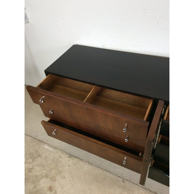 Mid Century Modern Lowboy Dresser With Chrome Accents by American of Martinsville For Sale In Philadelphia - Image 6 of 18