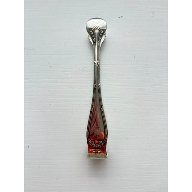 Early 20th Century Christofle Rubans Silver-Plated Sugar Tongs, France C. 1926 For Sale - Image 5 of 8