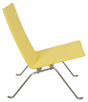 Poul Kjærholm Pk-22 Lounge Chair in Yellow Fabric by Poul Kjærholm for Fritz Hansen, 2000s