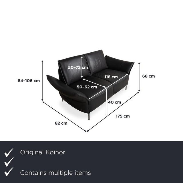 Modern Vanda 2-Seater Sofas in Leather from Koinor, Set of 2 For Sale - Image 3 of 18