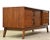 Mid-Century Modern Refinished Walnut Low Tv Console Credenza For Sale - Image 3 of 10