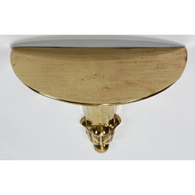 Vintage Brass Wall Mount Shelf For Sale - Image 4 of 6