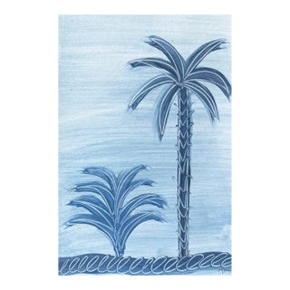 Blue Cove Palm Painting II For Sale