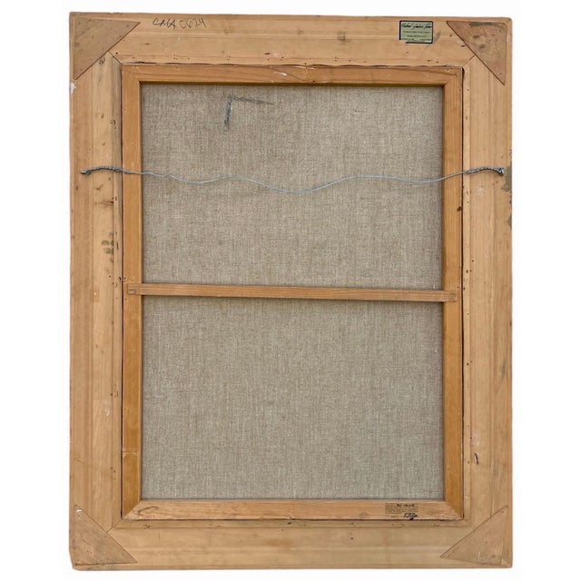 Brown Richard Judson Zolan, Large American Impressionist Painting Sailor Girl with Toy Boat Richard Zolan For Sale - Image 8 of 16