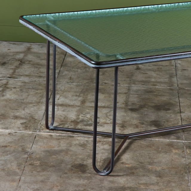 Verdigris Walter Lamb Rectangular Bronze Patio Dining Table for Brown Jordan For Sale - Image 8 of 16