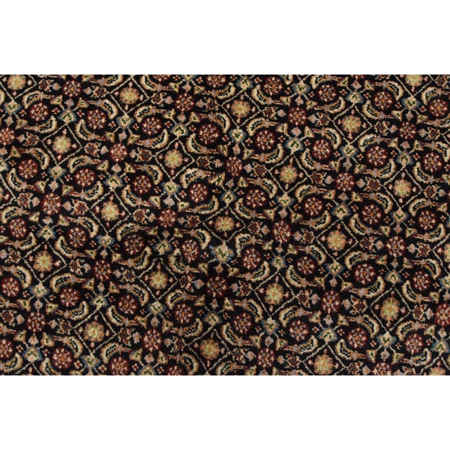 Textile Fine Mood Rug 5’6” X 7’8” Blue Wool Vintage Hand-Knotted Carpet For Sale - Image 7 of 13