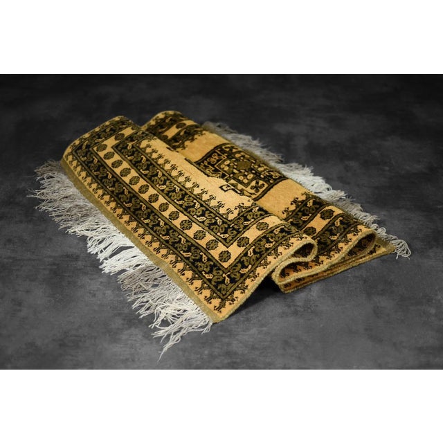 Brown Vintage Hand-Woven Ersari Rug, 1930s For Sale - Image 8 of 18