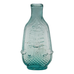 C. 1840-60 American Dark Aquamarine Glass Cologne Bottle