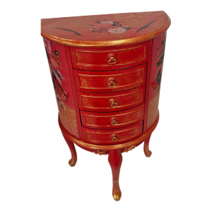 Artist Painted Stunning Jewelry Organizer Stand Armoire