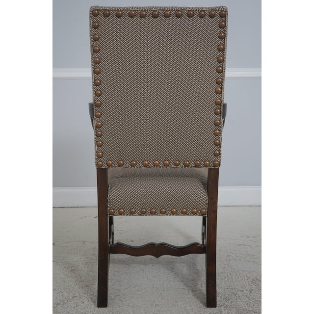 Set of 10 Continental Style Upholstered Dining Chairs For Sale - Image 4 of 18