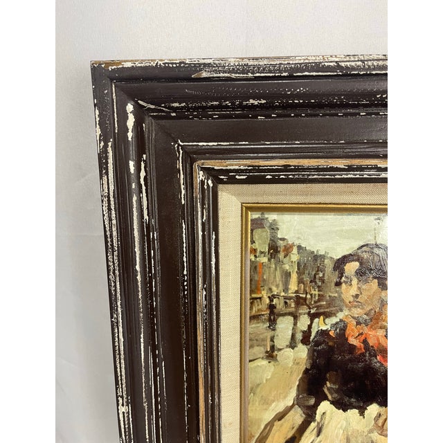 Brown Two Maids in Amsterdam — After Isaac Israëls, C. 1894 — Hand-Textured Fine Art Print For Sale - Image 8 of 12