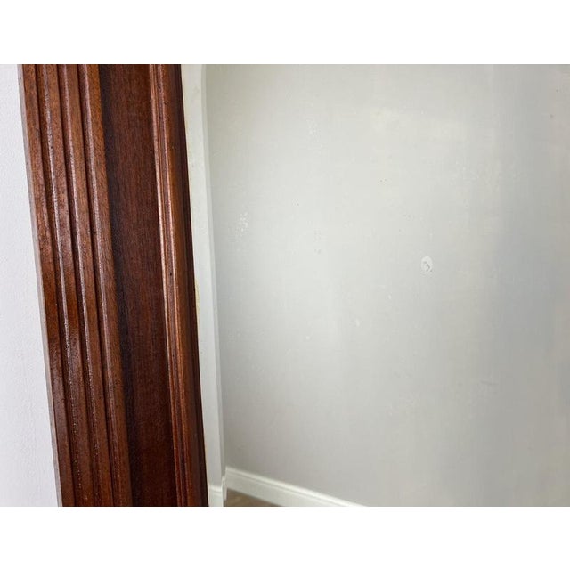 Antique French Oak Arched Carved Wall Mirror For Sale - Image 12 of 16