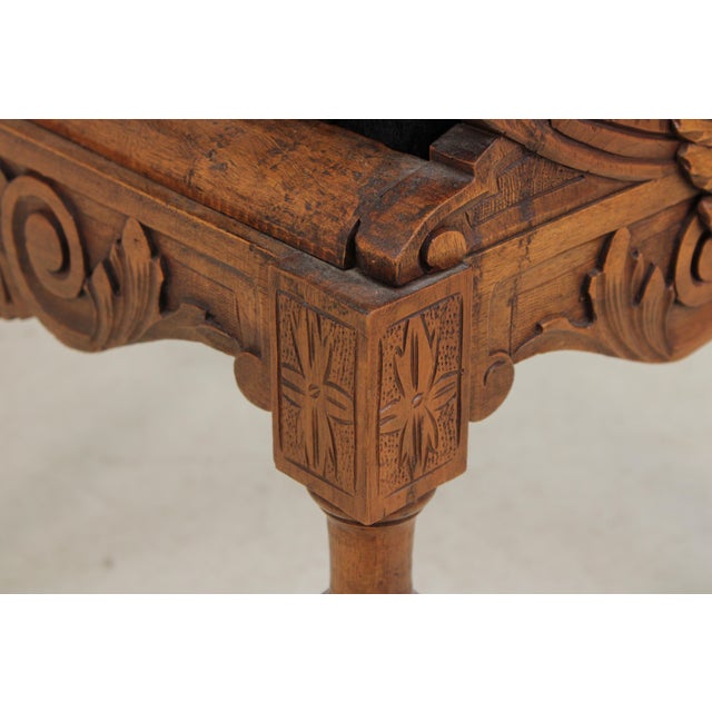 Pair Vintage Continental Figural Carved Armchairs For Sale - Image 11 of 18