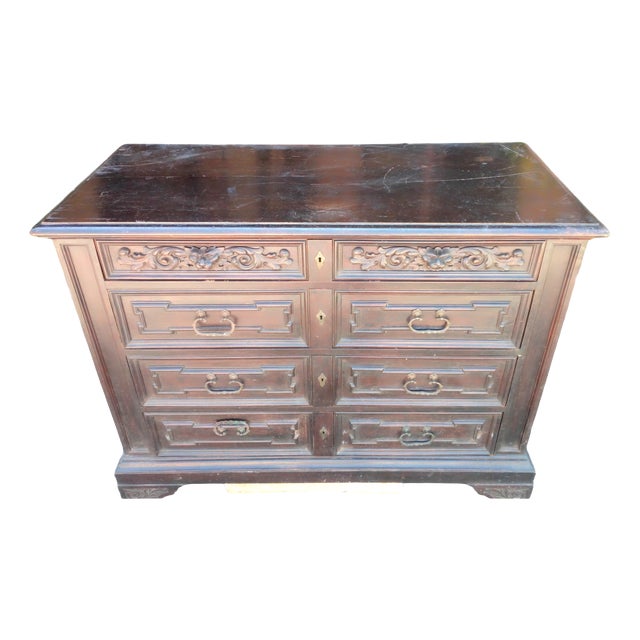 Antique Chest of Drawers in Walnut, 1890s For Sale