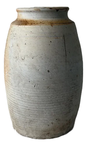 Rustic Handcrafted Stoneware Vase / Large Primitive Ceramic Vessel
