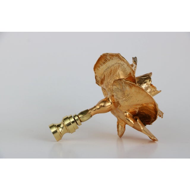 2020s Gold Rose Lamp Finial For Sale - Image 5 of 6