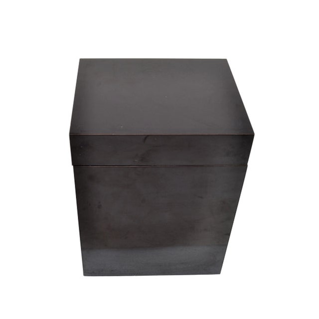 Mid-Century Modern Black Formica Swivel Top Sculpture Stand, Pedestal, Table For Sale - Image 4 of 10