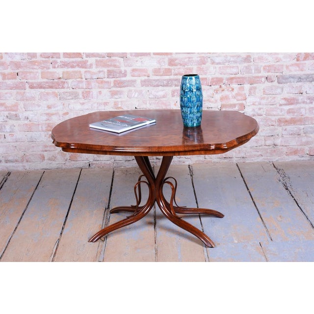 Czech Biedermeier Coffee Table in Beech and Walnut, 1880s For Sale - Image 5 of 15