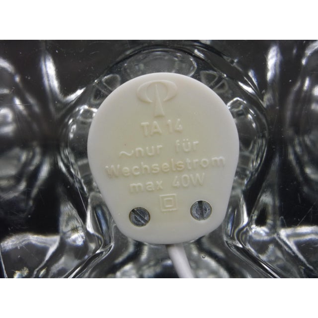 Glass Space Age Glass Table Lamp from Peill & Putzler, 1960s For Sale - Image 7 of 8