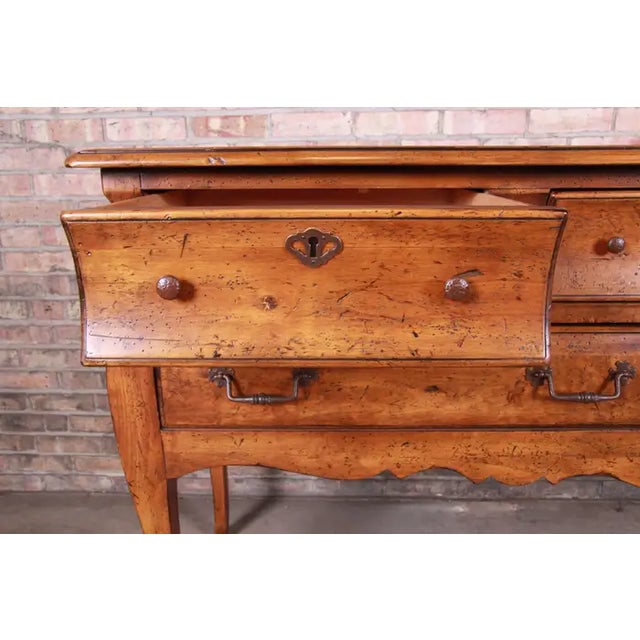 Wood 1990s Henredon French Country Fruitwood Sideboard Buffet or Credenza For Sale - Image 7 of 9