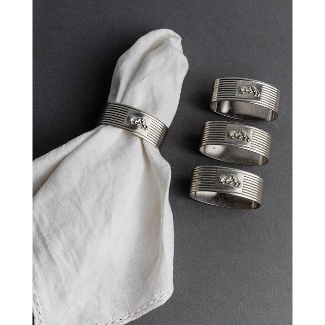 Vintage Silver-Plated Napkin Rings, 1960s, Set of 4 For Sale - Image 11 of 11
