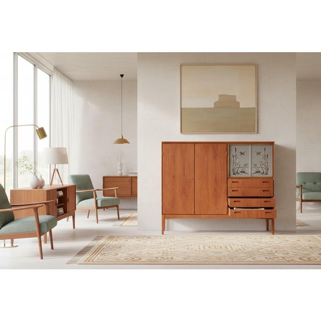 Danish Teak Bar Cabinet, 1960s For Sale - Image 9 of 18