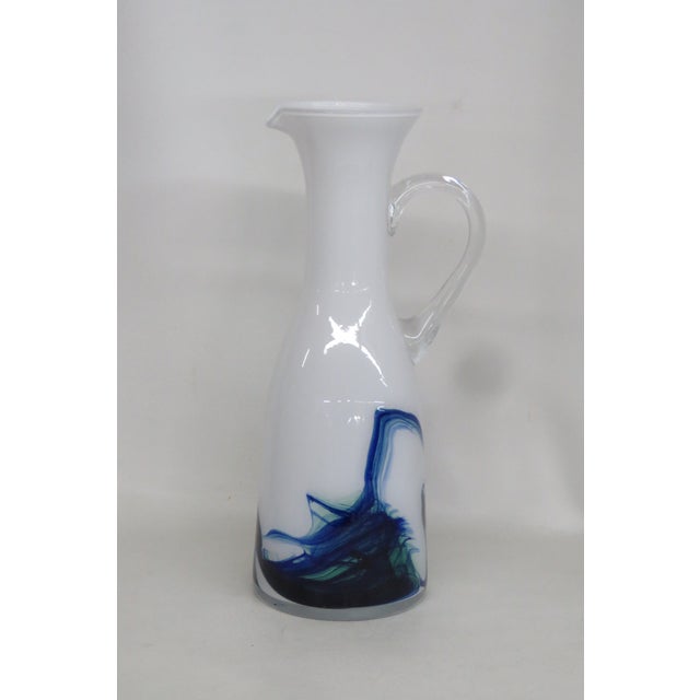 Mid-Century Modern Mid Century Modern Art Glass Tall Vase Jug Pitcher 4684b For Sale - Image 3 of 13