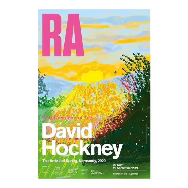 David Hockney Arrival of Spring Royal Academy London Museum Poster For Sale