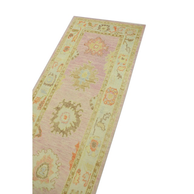 Modern Turkish Oushak Rug 3'1" x 12' For Sale - Image 4 of 6