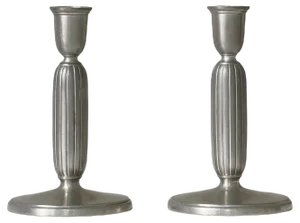Art Deco Model 2574 Candlesticks in Pewter by Just Andersen, 1930s, Set of 2
