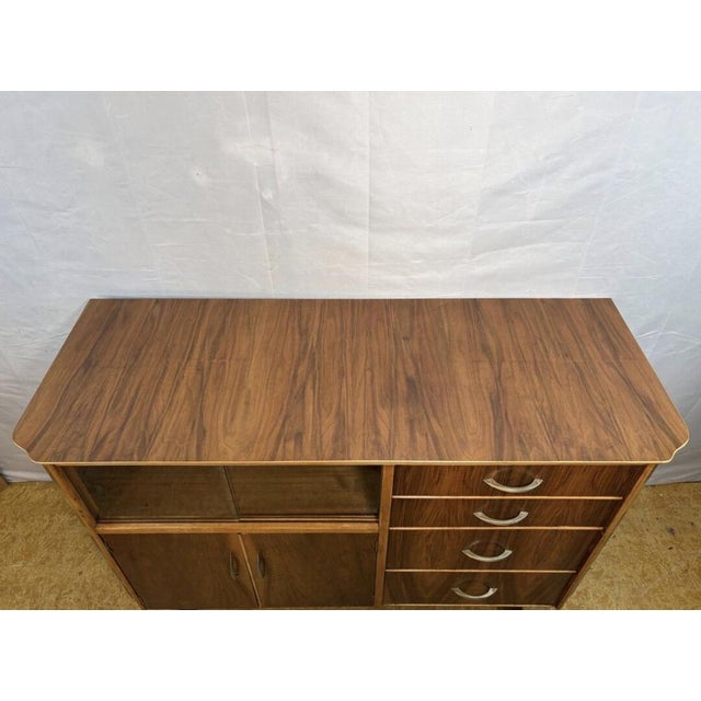 Brown Mid-Century Modern Walnut Cocktail Cabinet attributed to František Jirák for Tatra Nábytok, 1960s For Sale - Image 8 of 12