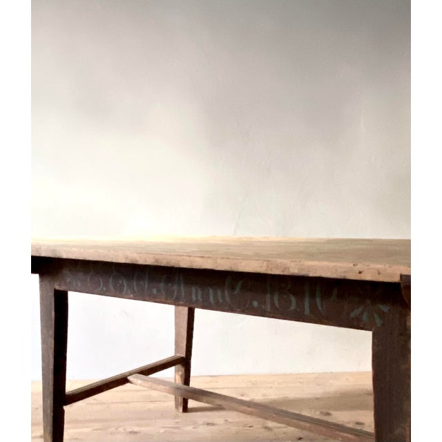 Painted Pine Dining Table, Sweden, 1810s For Sale - Image 3 of 7