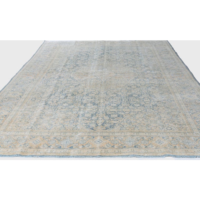 Vintage Circa 1940 Lightly Distressed Tabriz Rug 7'7 X 10'8 For Sale - Image 13 of 13